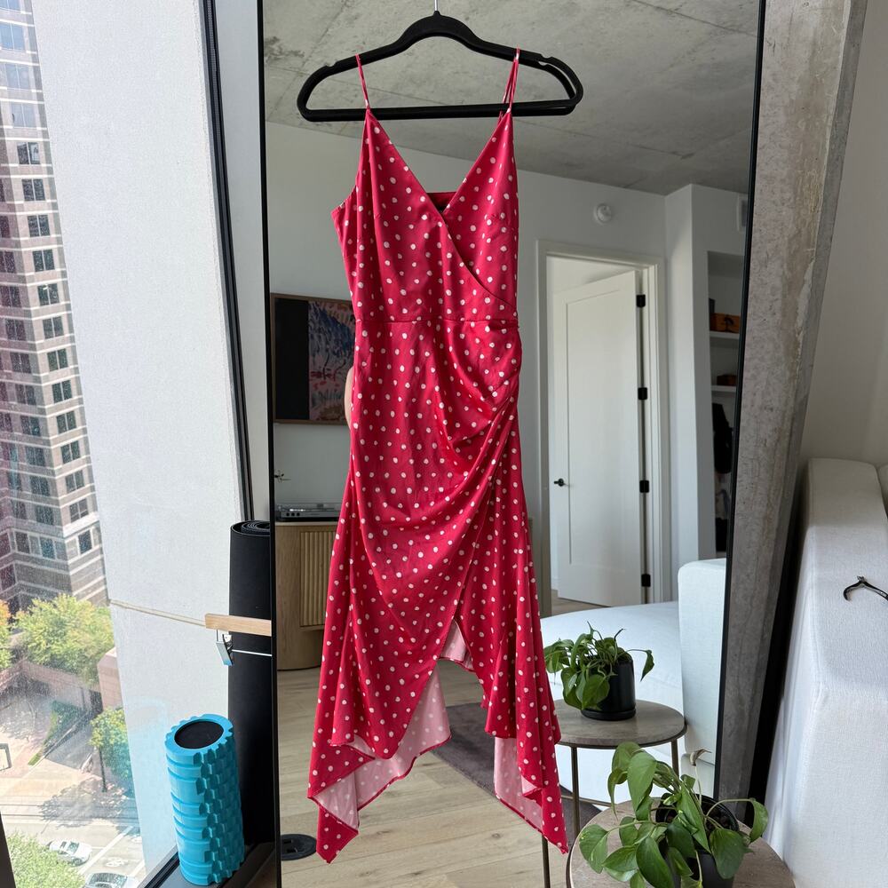 Haney Polka Dot Midi Dress - Picture 2 of 7